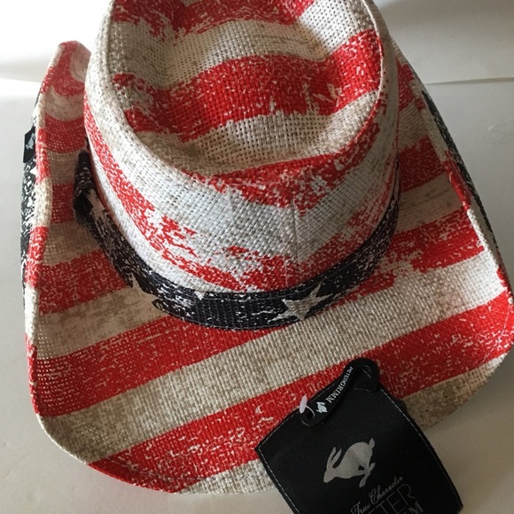 Peter Grimm Red and White Striped Cowboy Hat - Picture 3 of 6